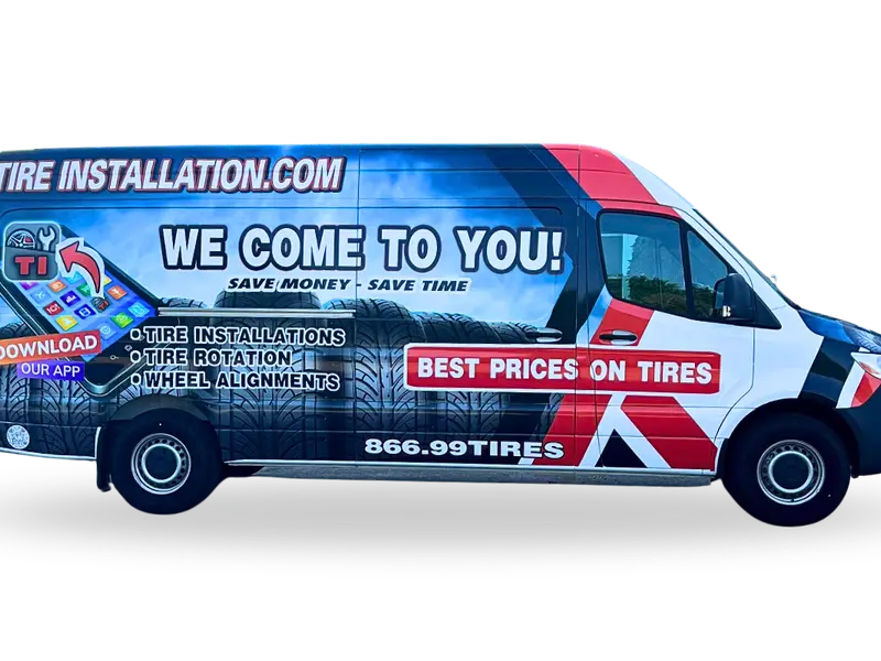 Mobile tire service van for professional mobile tire repair near me